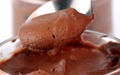 Mousse al cioccolato, mela e sorbetto al Vin Brulè